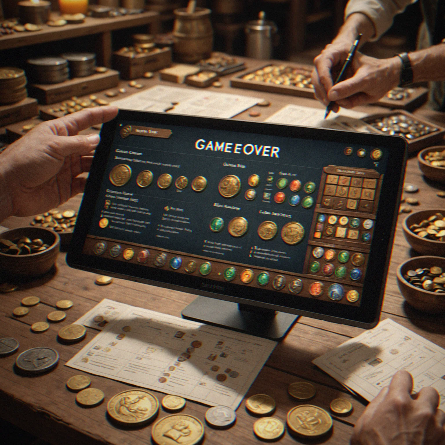 Game over screen showing bankruptcy notice and campaign statistics before deletion